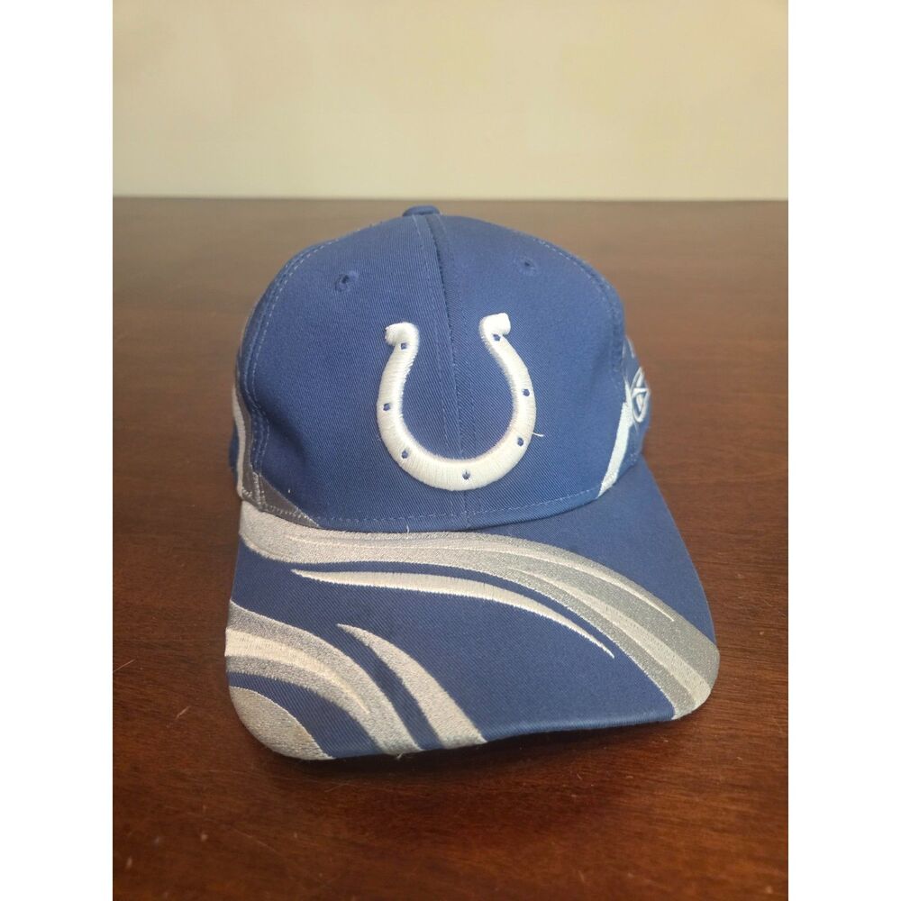 Indianapolis Colts Hat Cap Mens Blue White Silver NFL Football Reebok